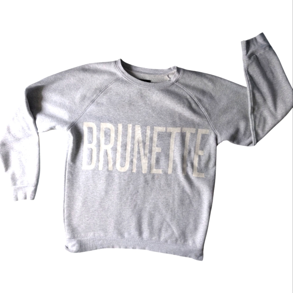 Brunette The Label Thick Grey Women's Sweatshirt Size Large (See Description)